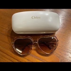 Chloe Heart shaped sunglasses with case